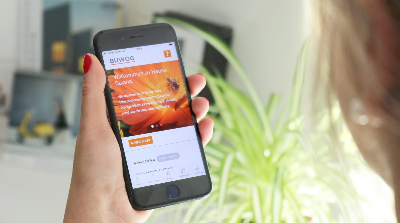 Die neue BUWOG HOME App ist da. Foto_BUWOG