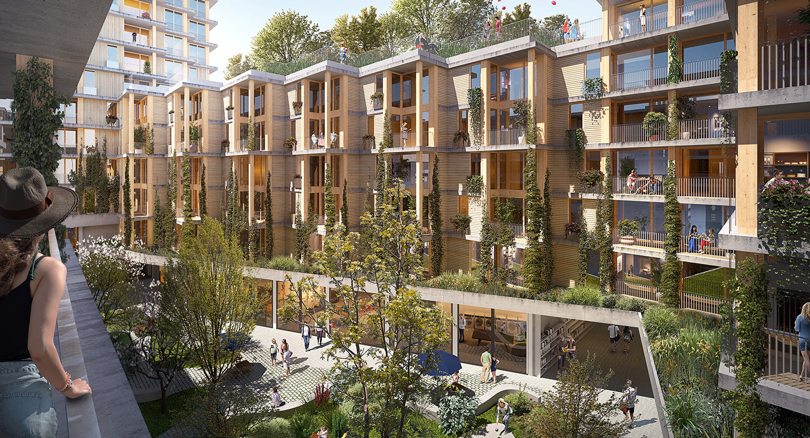 Hilfe + Klimaresiliente Quartiersplanung + Kommunikation + Architektur