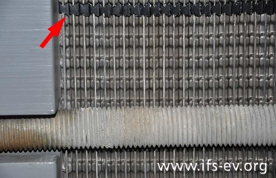 Dichtungsmaterial im Wärmetauscher versagt